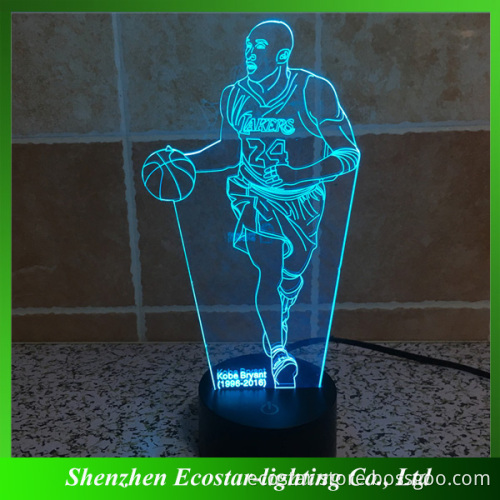2016 top sale optical illusion 3d led lamp/3d led lighting lamp